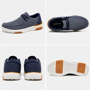 OrthoComfoot Mens Orthopedic Arch Support Walking Slip On Loafers, Navy, 10, NWT